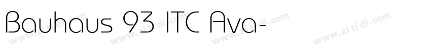 Bauhaus 93 ITC Ava字体转换